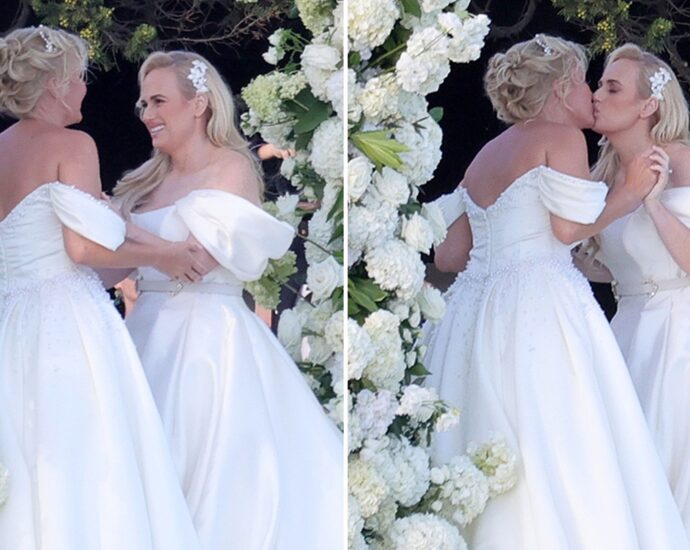 Rebel Wilson Locks Lips With Ramona Agruma During Private Italian Wedding