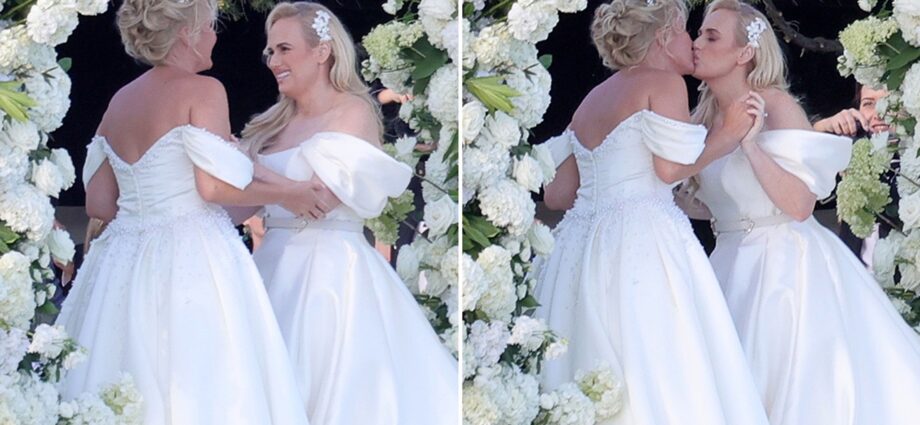 Rebel Wilson Locks Lips With Ramona Agruma During Private Italian Wedding