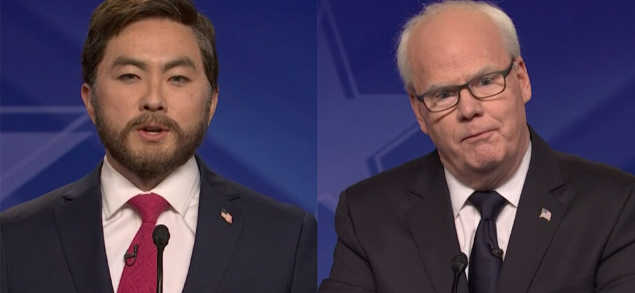 ‘SNL’ Spoofs Vice Presidential Debate With Jim Gaffigan’s Tim Walz and Bowen Yang’s J.D. Vance