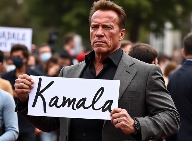 Kindergarten Cop Endorses Kamala … a Bond Beyond Politics, Nanny Impregnators Unite