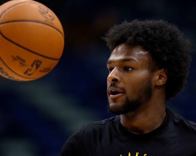 Lakers’ Bronny James Has Heel Injury After G League Appearance, Doubtful vs. Jazz