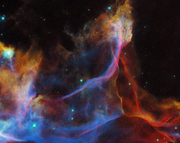 Candy-colored atoms shine in new image of the Veil Nebula
