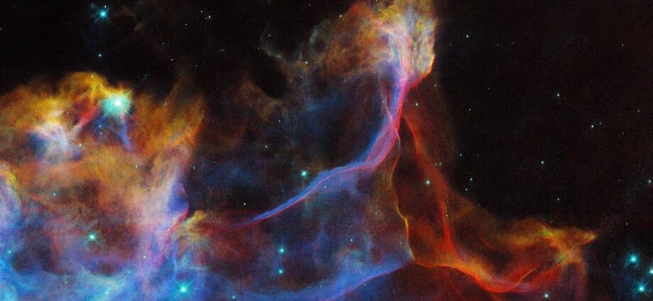 Candy-colored atoms shine in new image of the Veil Nebula
