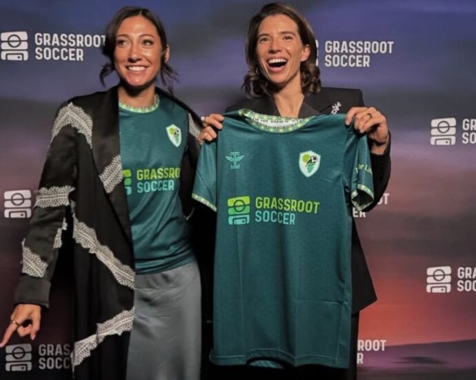 Christen Press Introduces Young Family Member Ahead of Angel City vs San Diego Opening Game