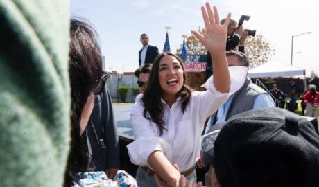 Alexandria Ocasio-Cortez puts her own spin on Bernie Sanders’ pitch