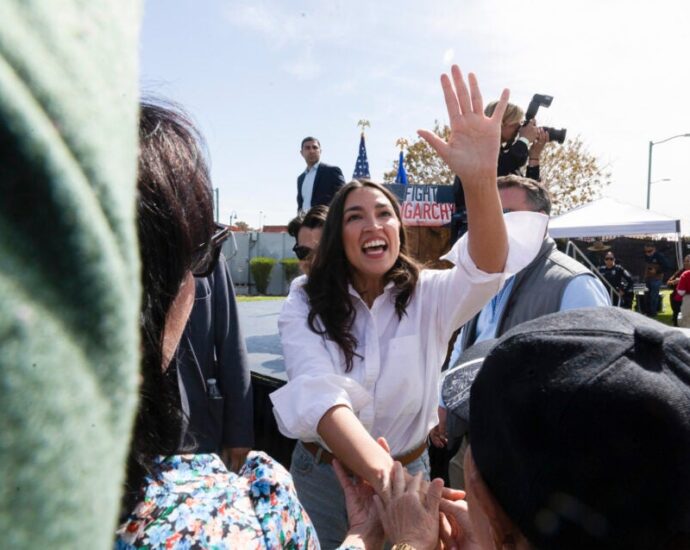 Alexandria Ocasio-Cortez puts her own spin on Bernie Sanders’ pitch