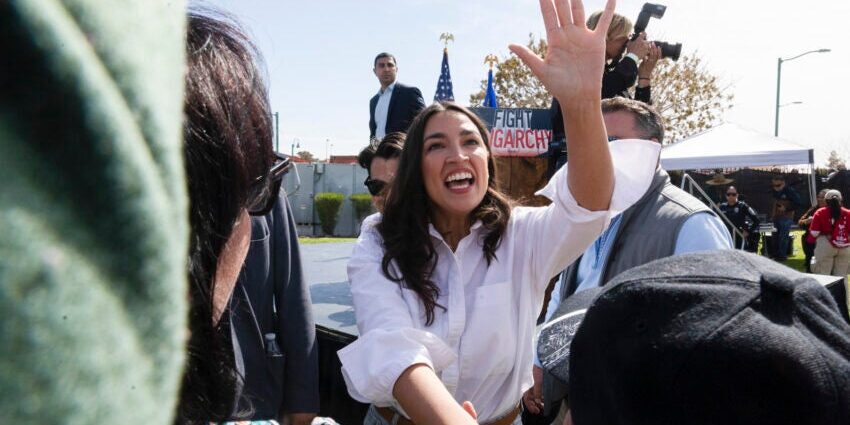 Alexandria Ocasio-Cortez puts her own spin on Bernie Sanders’ pitch