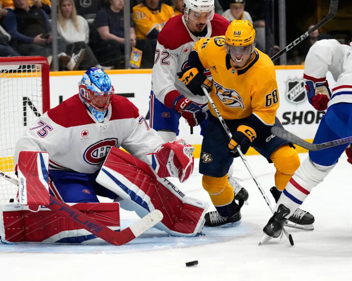 Caufield and Laine score in 2nd period to rally the Canadiens to a 2-1 win over the Predators