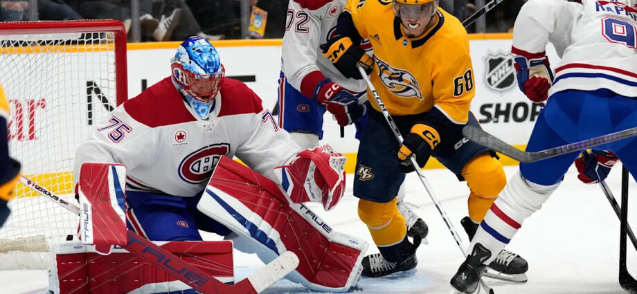 Caufield and Laine score in 2nd period to rally the Canadiens to a 2-1 win over the Predators