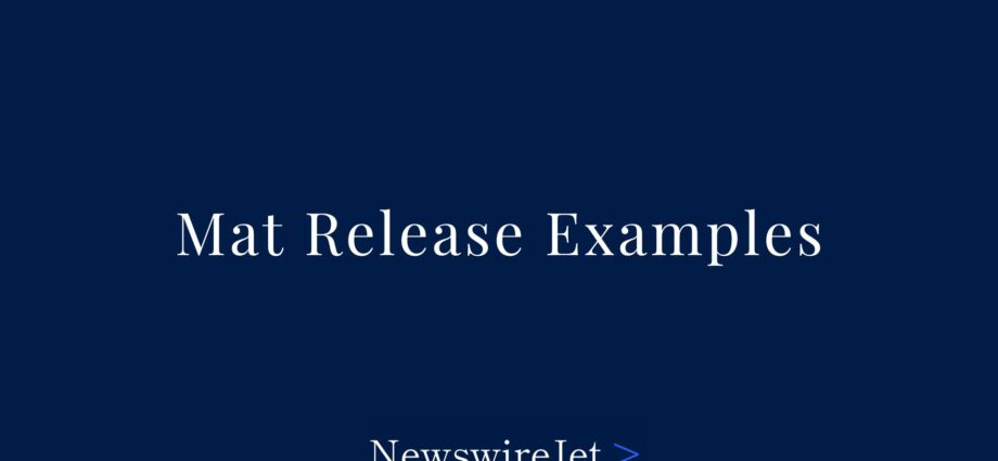 5 Best Mat Release Examples We’ve Seen This Year