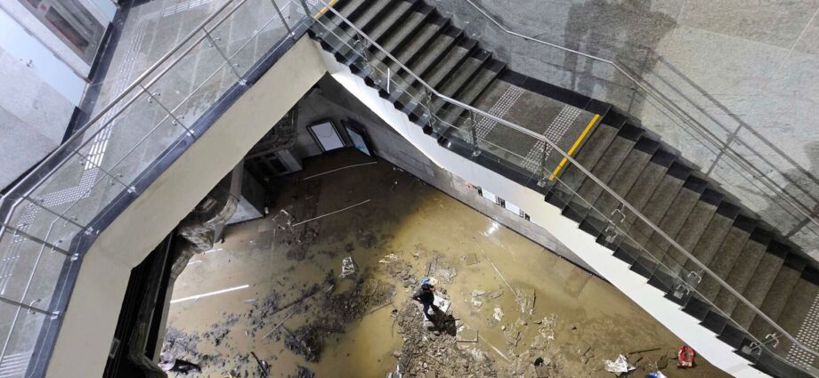 Mumbai’s new underground metro station inundated amid heavy rainfall; netizens hope on ‘Ram Bharose’ | Watch