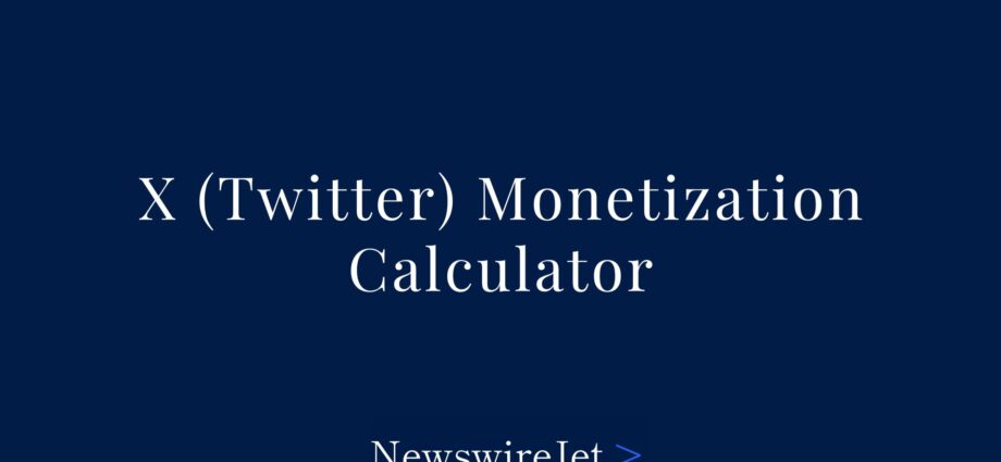 Free X (Twitter) Monetization Calculator