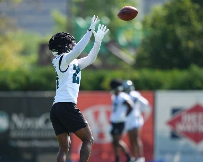 Eagles Training Camp Practice Notes: Quinyon Mitchell nabs interception while being named to NFL Top 100
