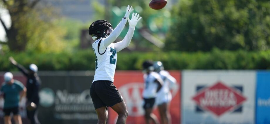 Eagles Training Camp Practice Notes: Quinyon Mitchell nabs interception while being named to NFL Top 100