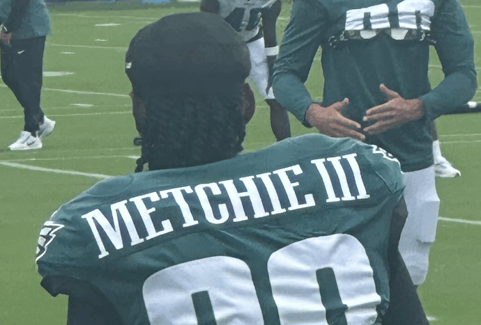Eagles Training Camp Practice Notes: First look at John Metchie III