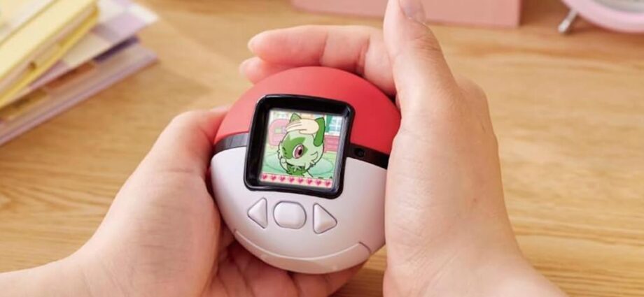 This pettable Poké Ball is a Tamagotchi-style toy with over 150 Pokémon inside and I need it now