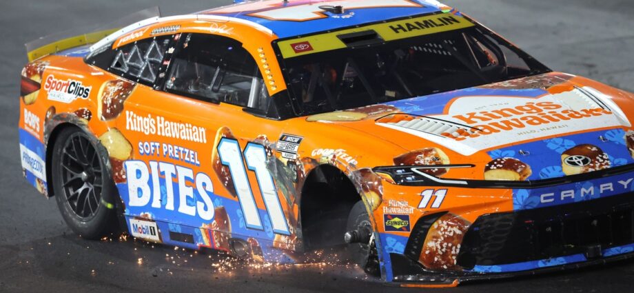 Two Denny Hamlin pit crew members suspended due to runaway wheel