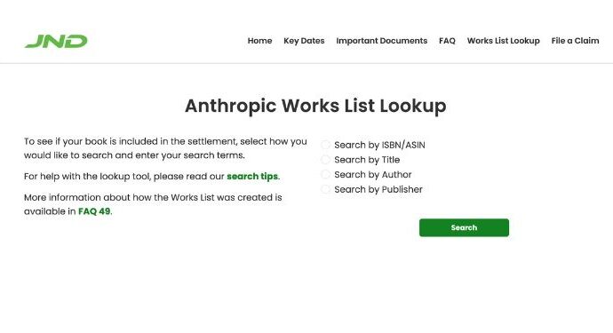 Authors Can See If They Can Get a Piece of that $1.5 Billion Anthropic Settlement