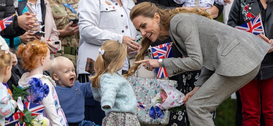 Kate Middleton Meeting Young Fans at RAF Base