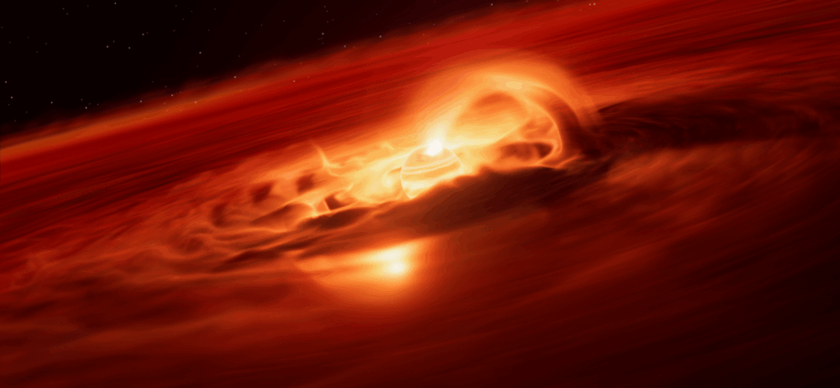 Rogue planet is gobbling up 6.6 billion tons of dust per second