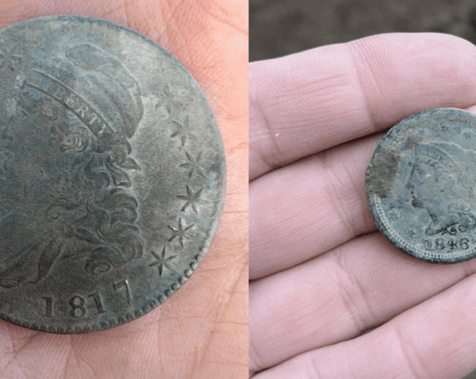 Rare 19th-century coins found after fire at historic tavern