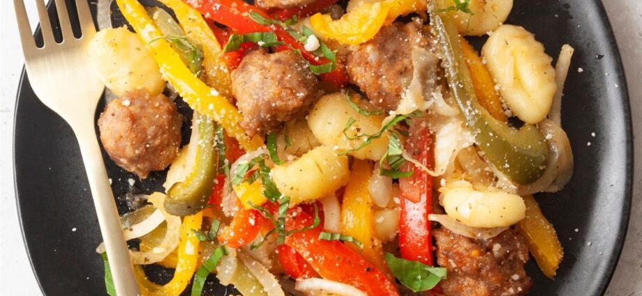 Sheet-Pan Gnocchi with Sausage and Peppers