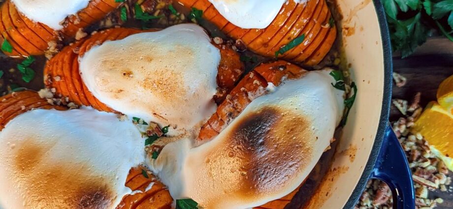 Alex Bala’s Candied Hasselback Sweet Potatoes