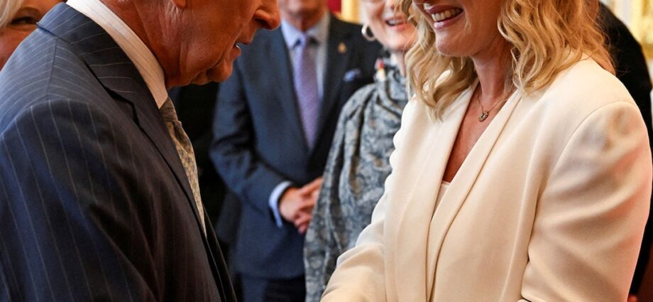 Kate Winslet Met King Charles III in Lace Outfit