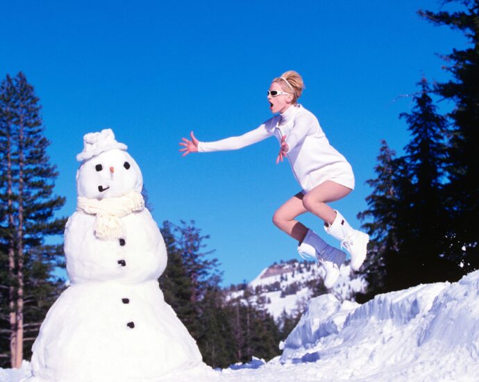 From the Archives: Arthur Elgort Photographs Kristen McMenamy in Athletic Winter Whites