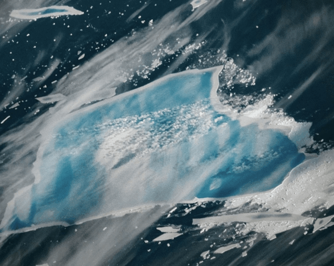 Why is this infamous iceberg turning blue?