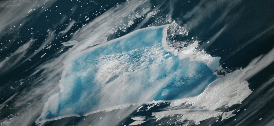 Why is this infamous iceberg turning blue?