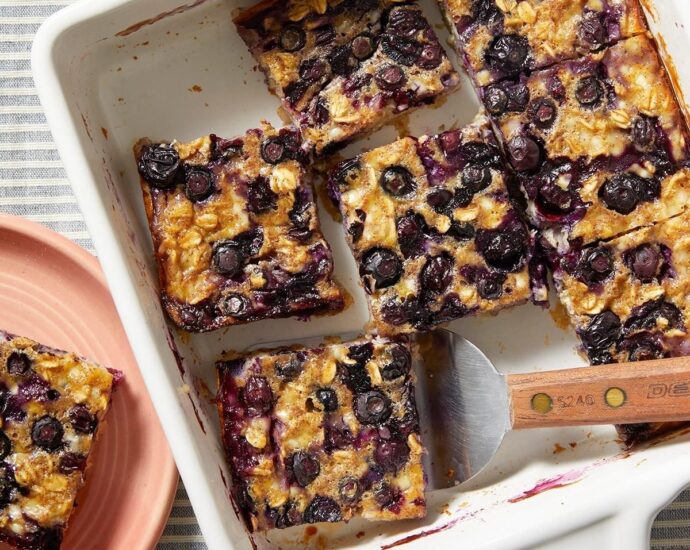 Blueberry Cottage Cheese Breakfast Bake