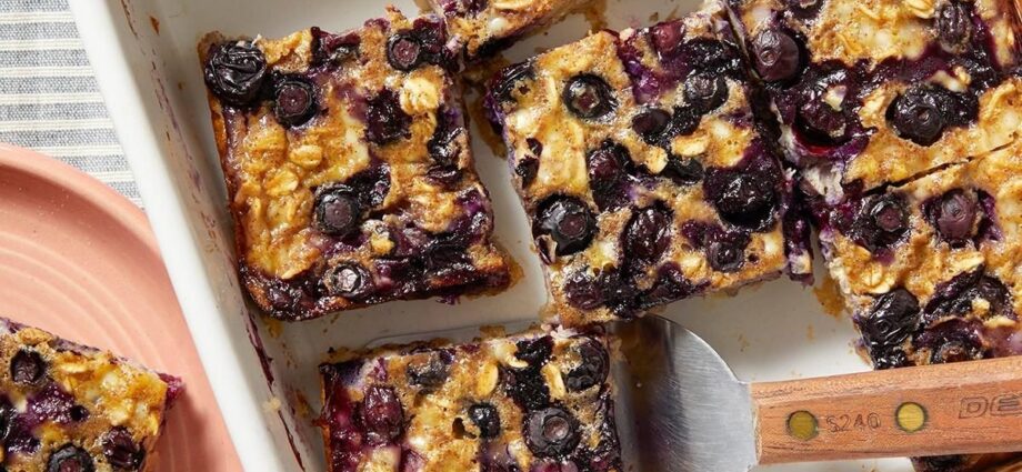 Blueberry Cottage Cheese Breakfast Bake