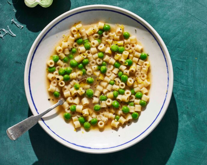 Ditalini and Peas in Parmesan Broth