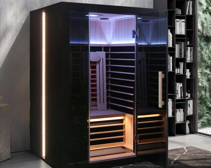 Sun Home’s Eclipse Red Light & Infrared Saunas blend two popular sauna technologies into a model meant for the home