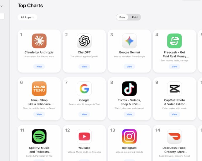 Anthropic’s Claude grabs top spot in App Store after Trump’s ban