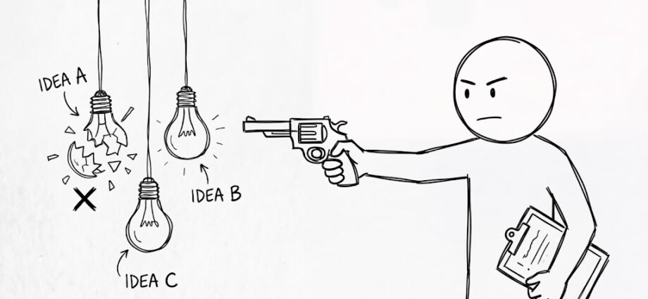 Shooting down ideas is not a skill