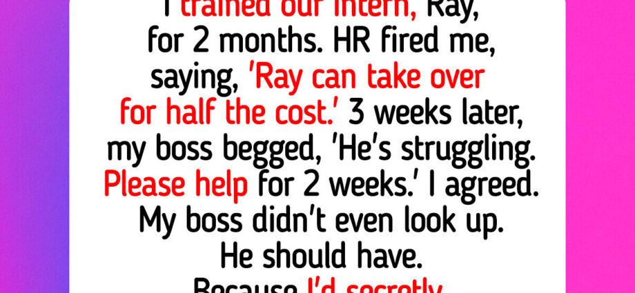 I Trained My Replacement and Got Fired, Now My Boss Is Begging for Me to Return