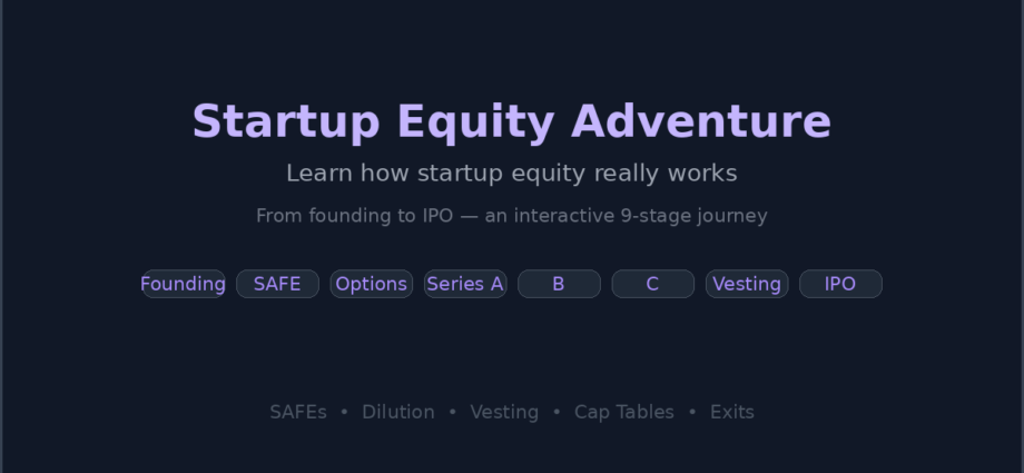Show HN: Startup Equity Adventure Game