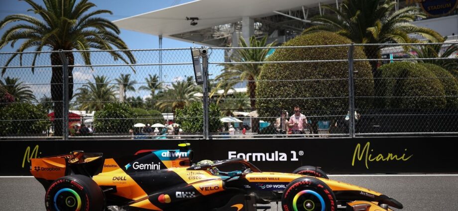 F1 Miami GP: Lando Norris beats Kimi Antonelli to sprint race pole with upgraded McLaren