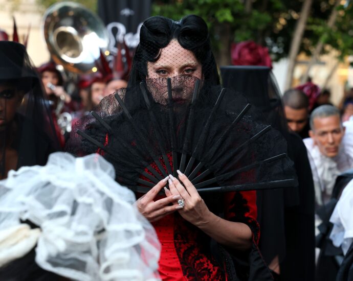 Lady Gaga Surprised Her Little Monsters With a Pop-Music Funeral at The Grove