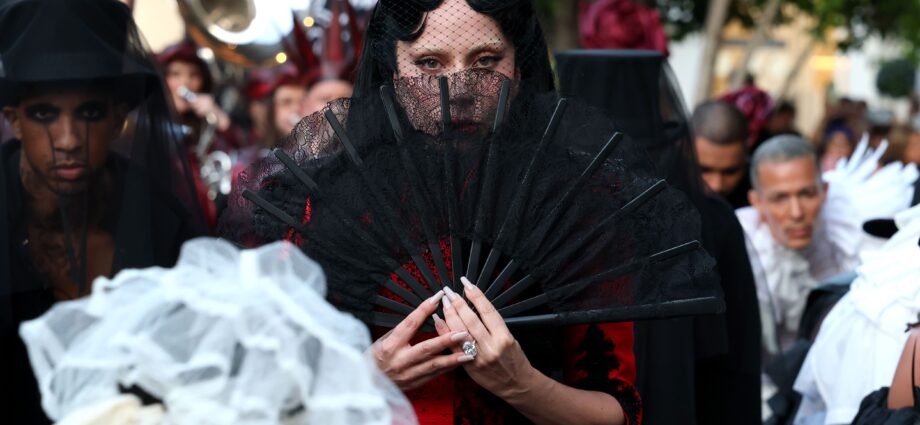 Lady Gaga Surprised Her Little Monsters With a Pop-Music Funeral at The Grove