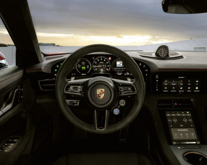 Porsche’s 2027 Taycan fakes gear shifts and rev sounds in pricey EV theater