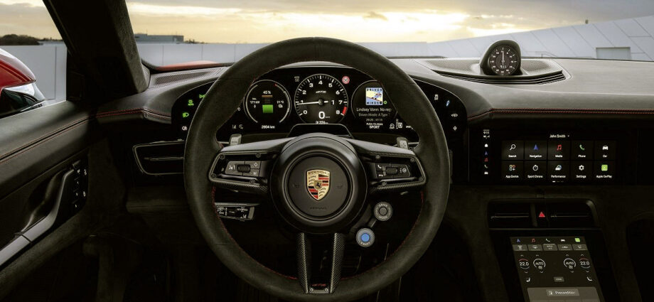 Porsche’s 2027 Taycan fakes gear shifts and rev sounds in pricey EV theater