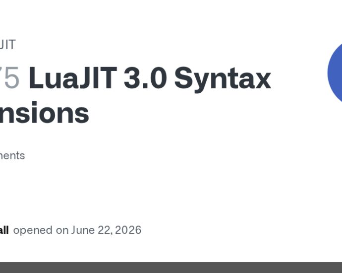 LuaJIT 3.0 proposed syntax extensions