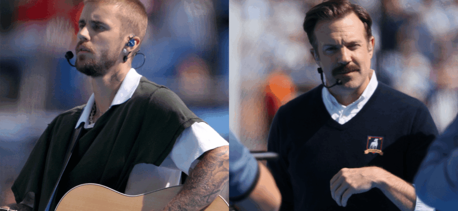 Jason Sudeikis Brings Ted Lasso to World Cup Halftime Show to Hype Up Justin Bieber