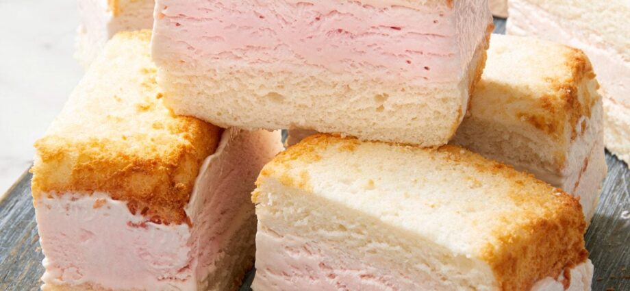 Angel Food Cake Strawberry Ice Cream Sandwiches