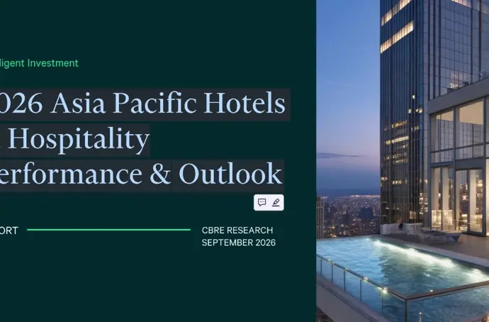 CBRE: Asia Pacific Hotel Investment Rises 21% as Supply Growth Remains Limited