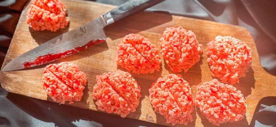 I Tried Turning Rice Krispies into Brains, and They’re Almost Too Creepy to Eat